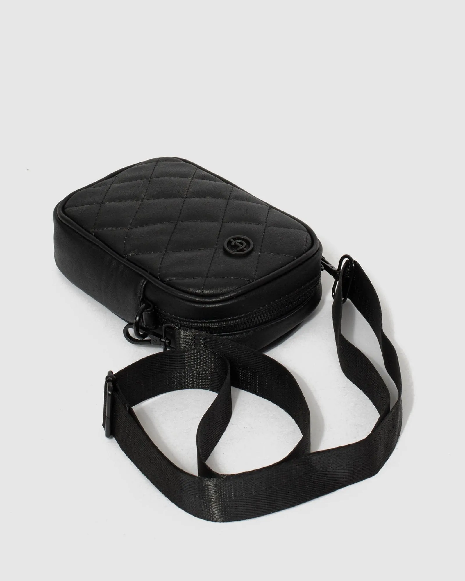 Black Rubee Quilted Crossbody Phone Bag