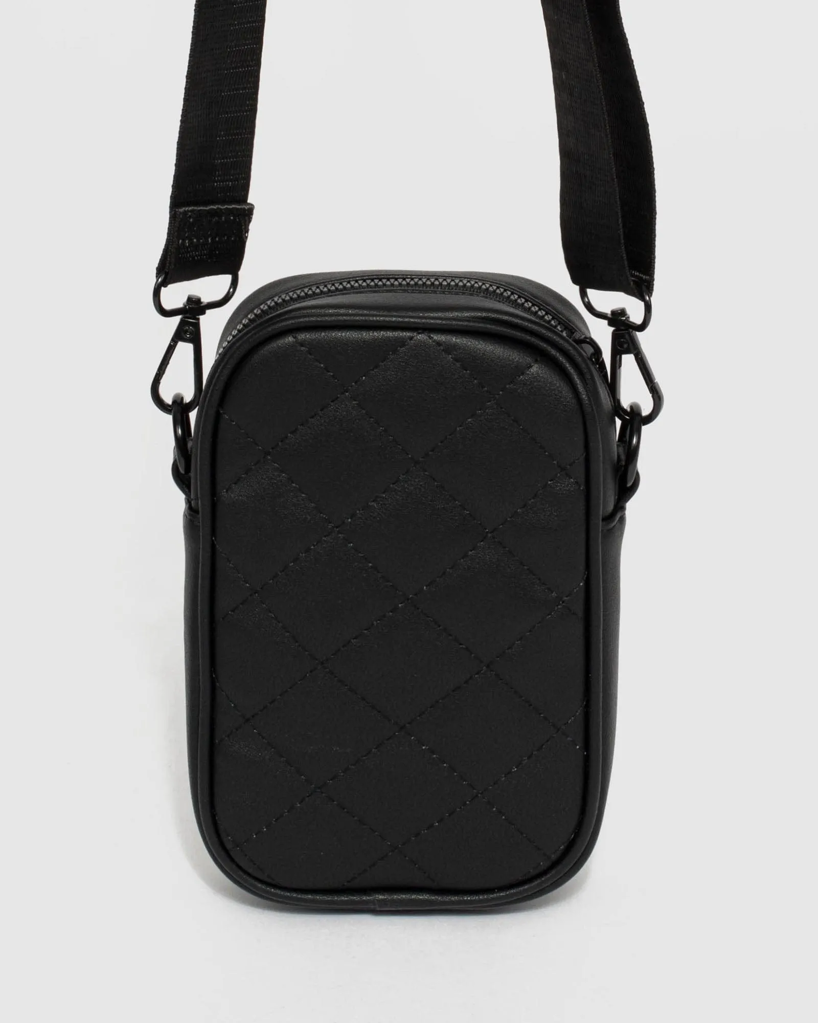 Black Rubee Quilted Crossbody Phone Bag