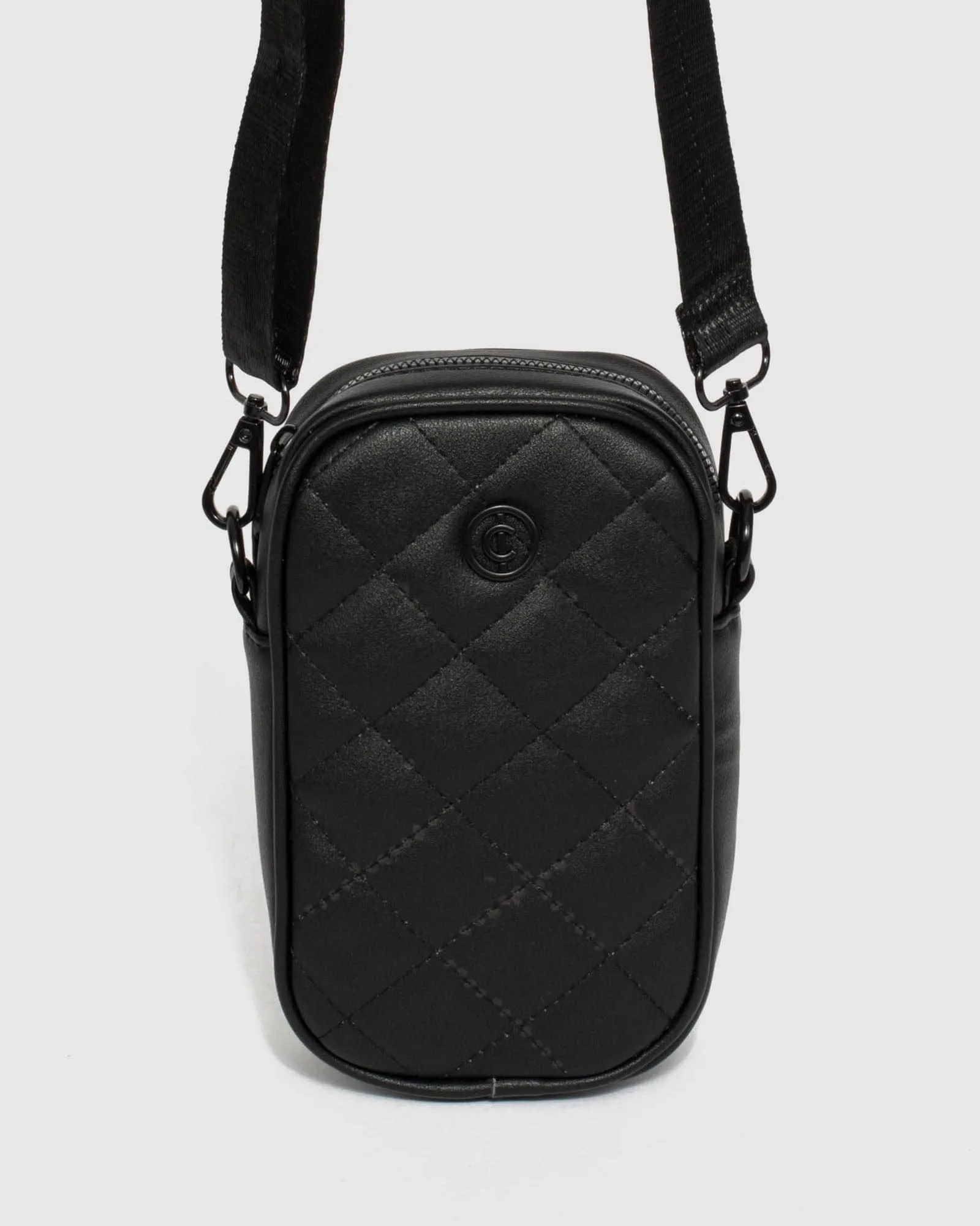 Black Rubee Quilted Crossbody Phone Bag