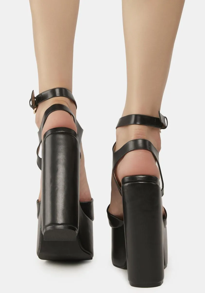 Black Taga Platform Heels