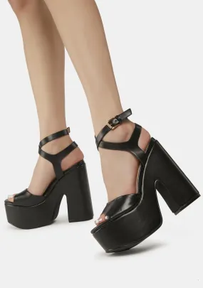 Black Taga Platform Heels