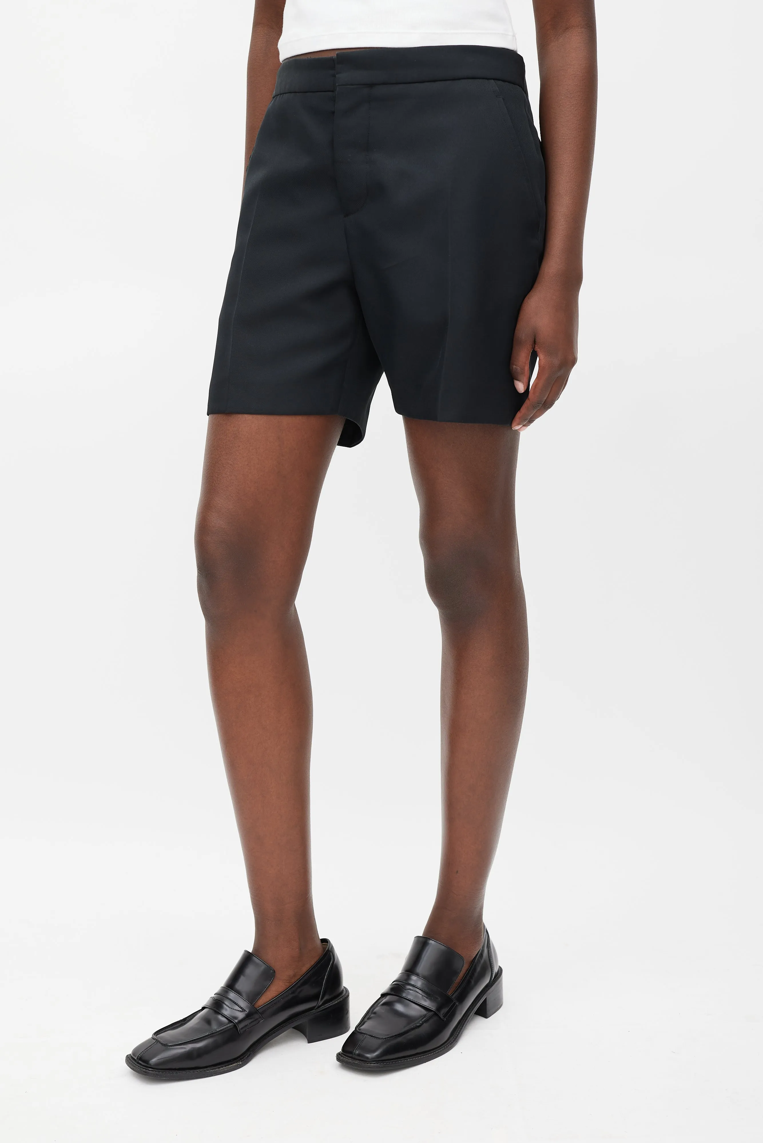 Black Tailored Shorts