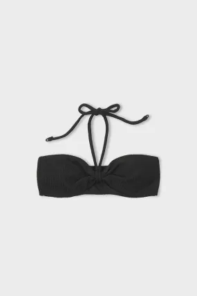 Black Textured Bandeau