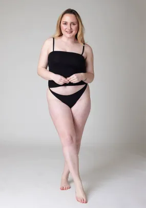 Black Thong Period Pant - Light Flow Absorbency