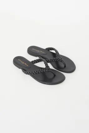 Black Tropea Braided Thong Sandal