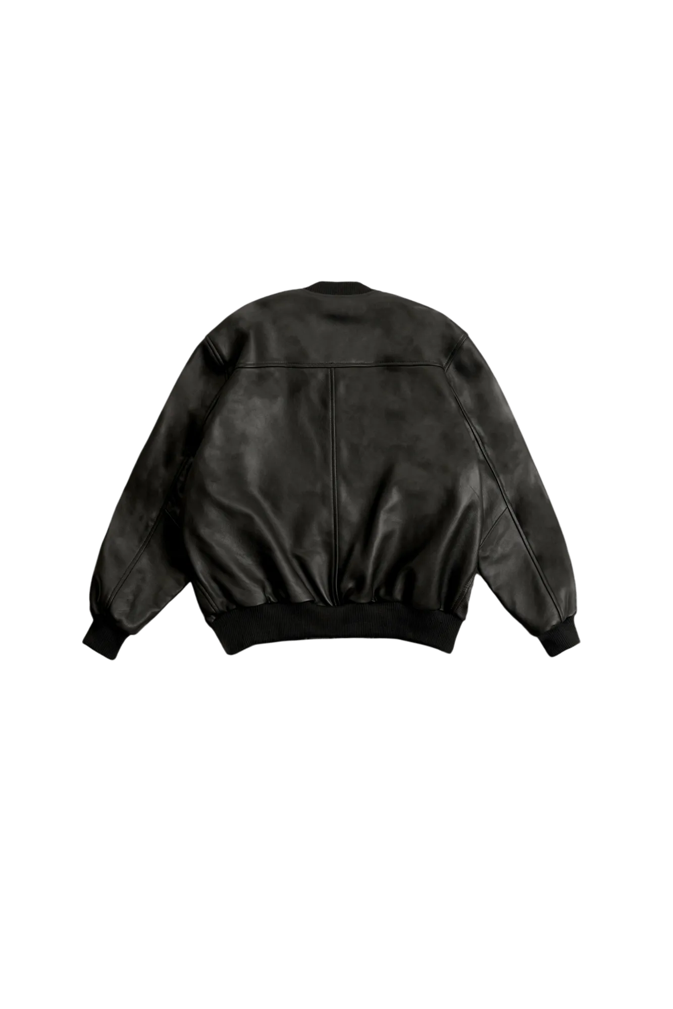 BLACK VARSITY LEATHER JACKET