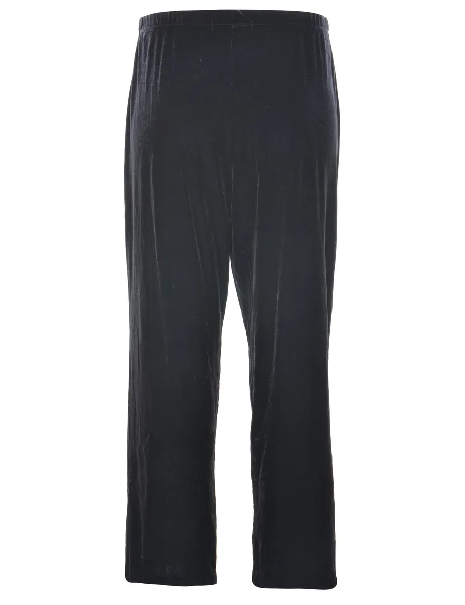 Black Velvet Trousers - W28 L27