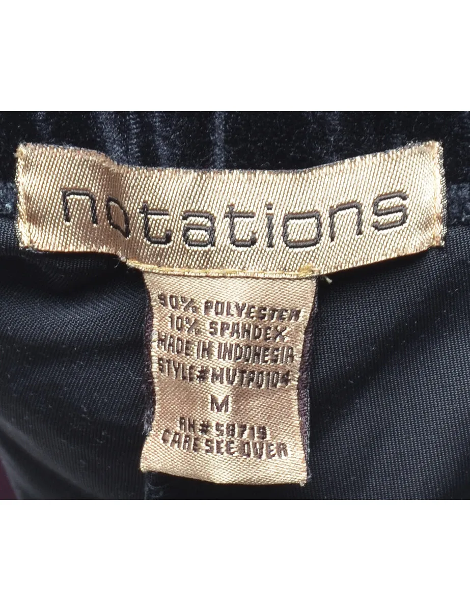 Black Velvet Trousers - W28 L27
