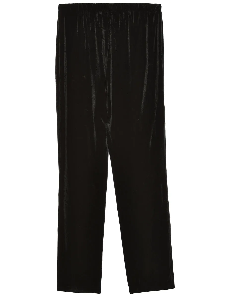 Black Velvet Trousers - W30 L33