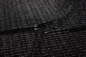 Black With Silver Sequin Sequin Knit Fabric