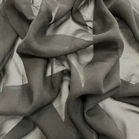 Black Woven Silk Chiffon Fabric