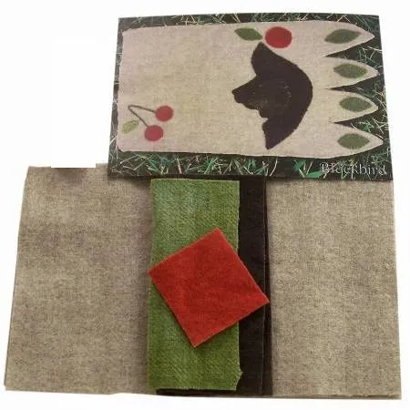 Blackbird Wool Mug Rug Kit