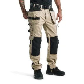Blaklader 1555 Holster Pocket Craftsmen Work Trousers Stone / Black