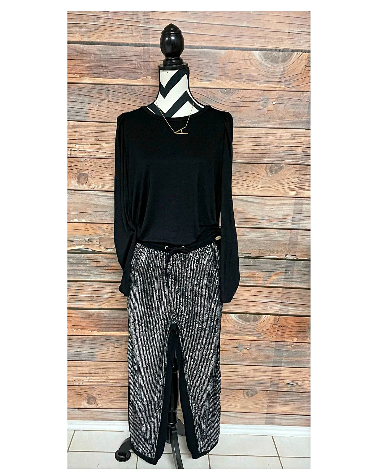 Bling Sequin Jogger Pants