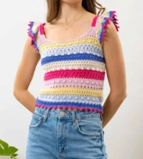 Blu Pepper Multicolored Knit Tank