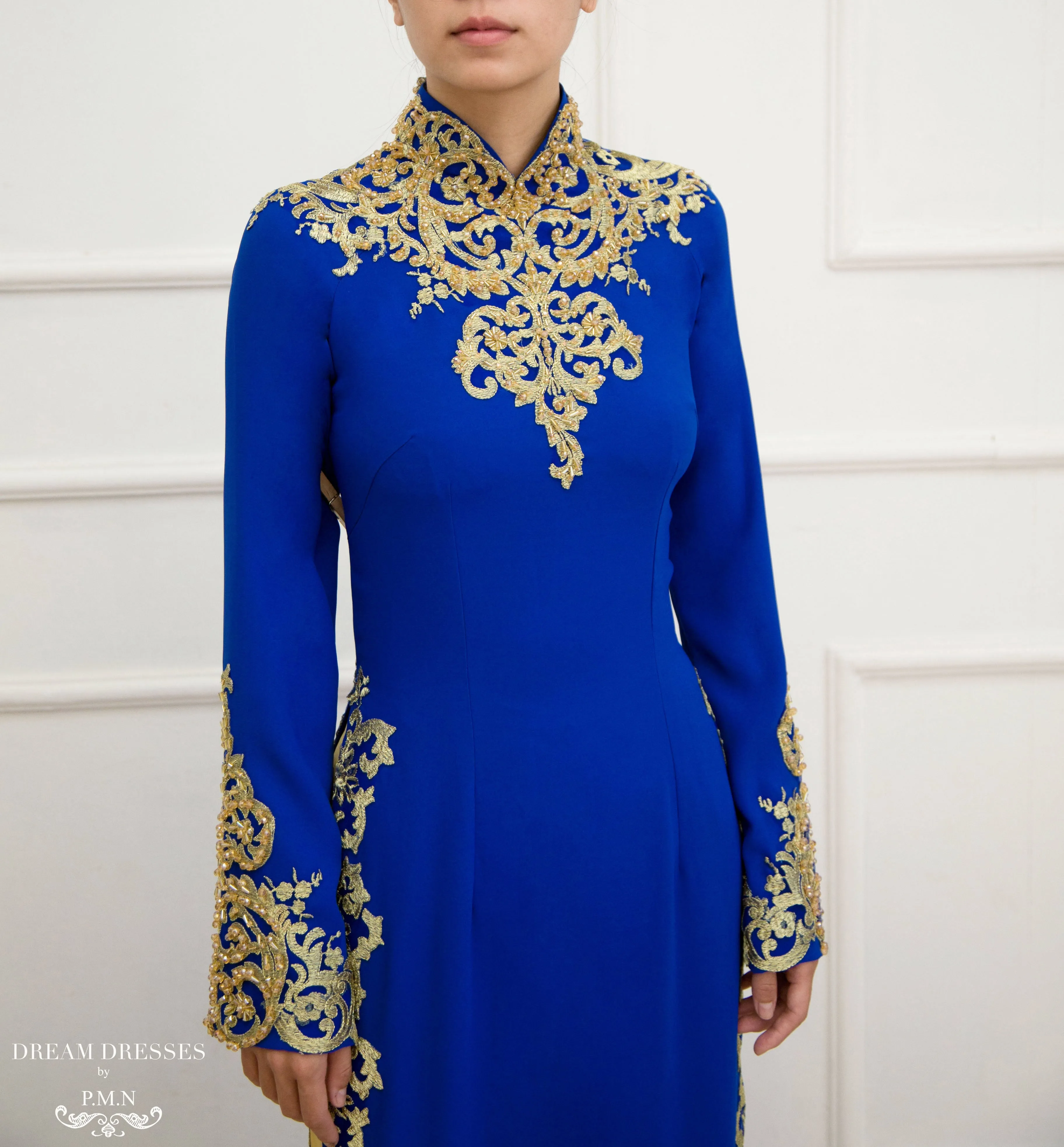 Blue Ao Dai / Mother of The Bride Ao Dai (#GINA)