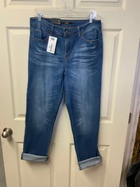 blue boyfriend cut cuffed l&b jeans