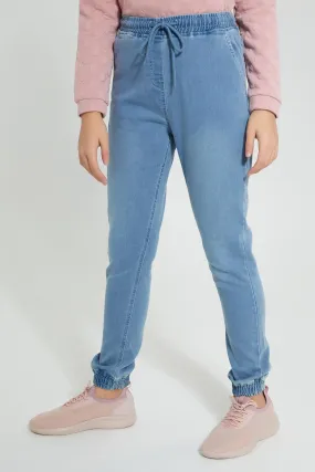 Blue Knitted Jogger