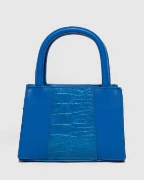 Blue Philippa Mini Panel Tote Bag