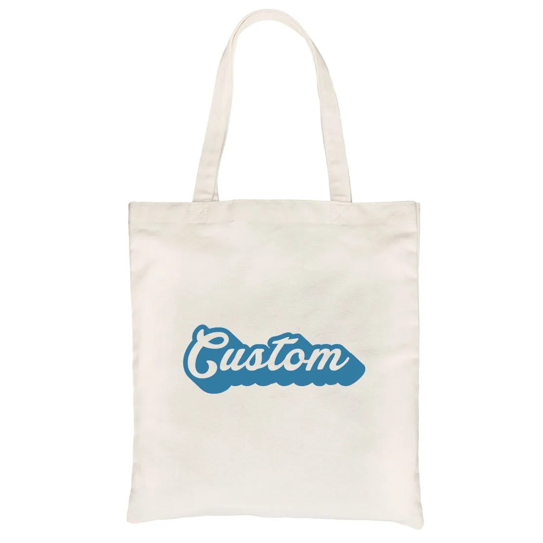 Blue Pop Up Text Modern Perfect Rad Custom Personalized Canvas Bag