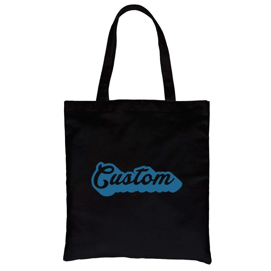 Blue Pop Up Text Modern Perfect Rad Custom Personalized Canvas Bag