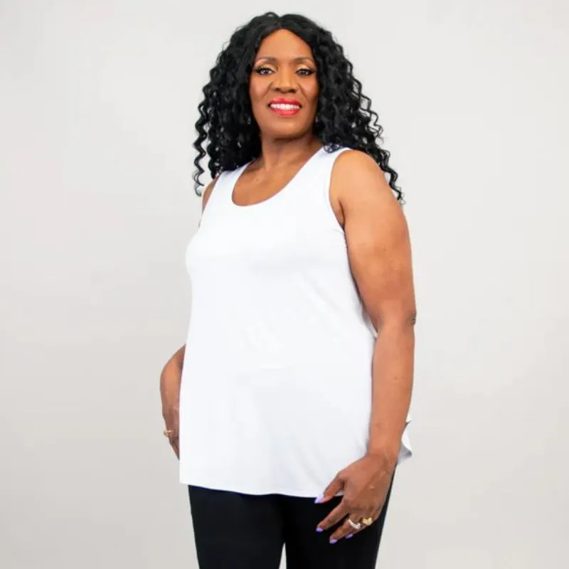 Blue Sky Jazz Tank Snow White