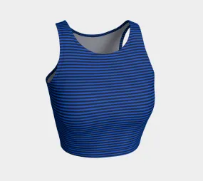 Blue Striped Crop Top