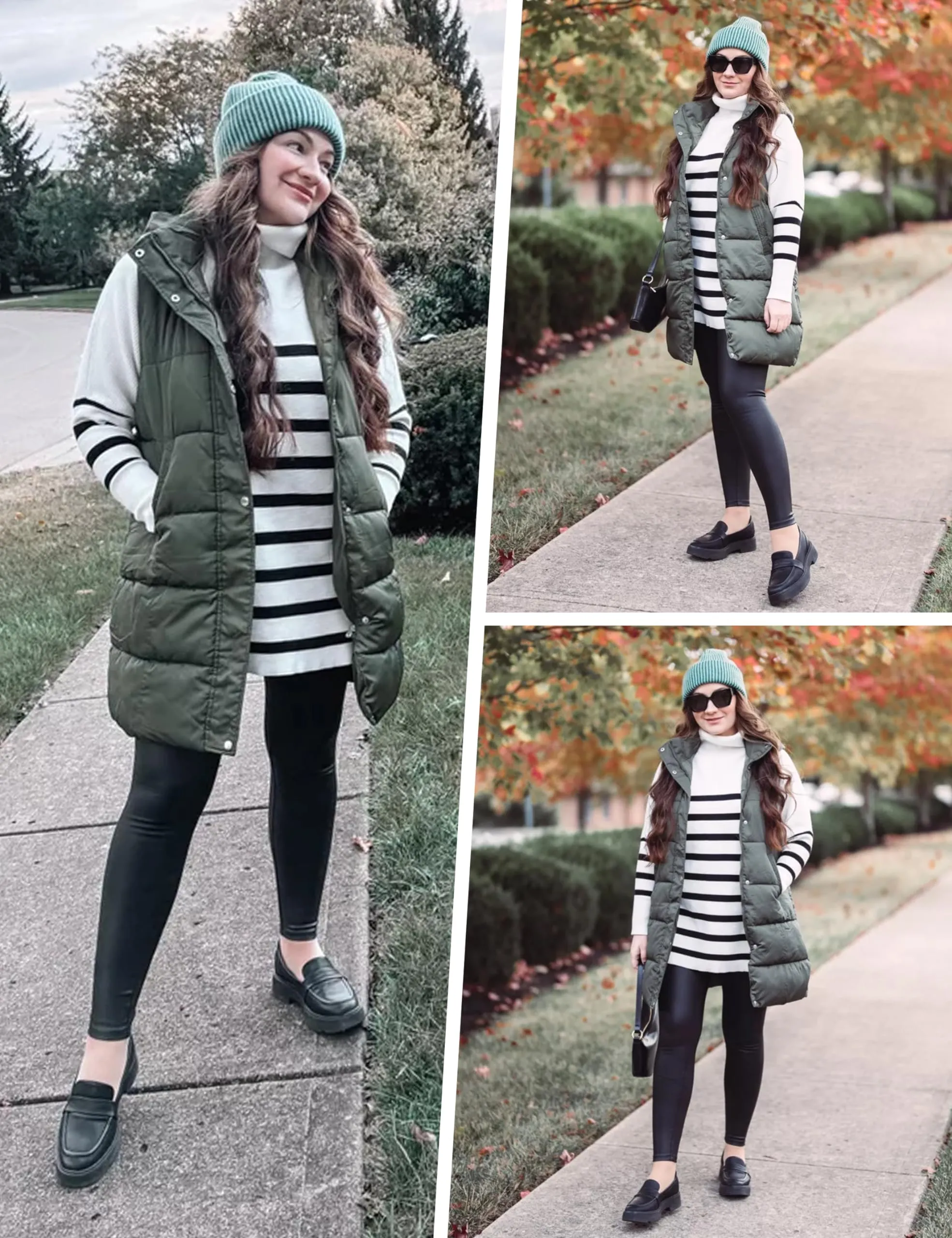 Blue Women's Long Puffer Vest Casual Sleeveless Puffy Jacket - Tanming