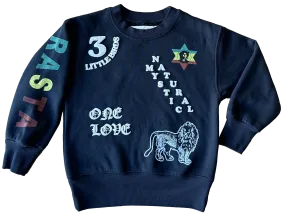 Bob Marley Rasta Puffy Paint Crewneck