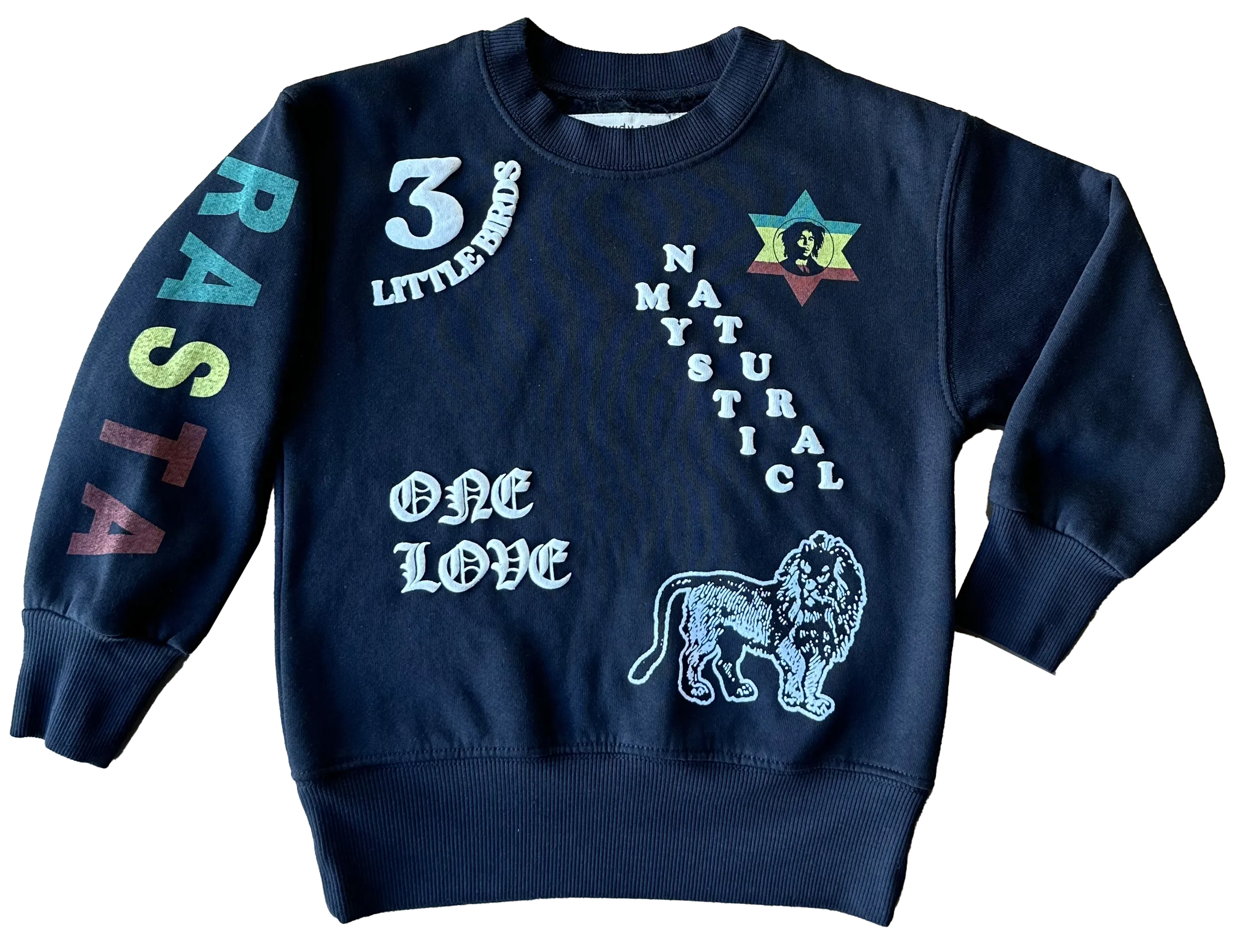 Bob Marley Rasta Puffy Paint Crewneck