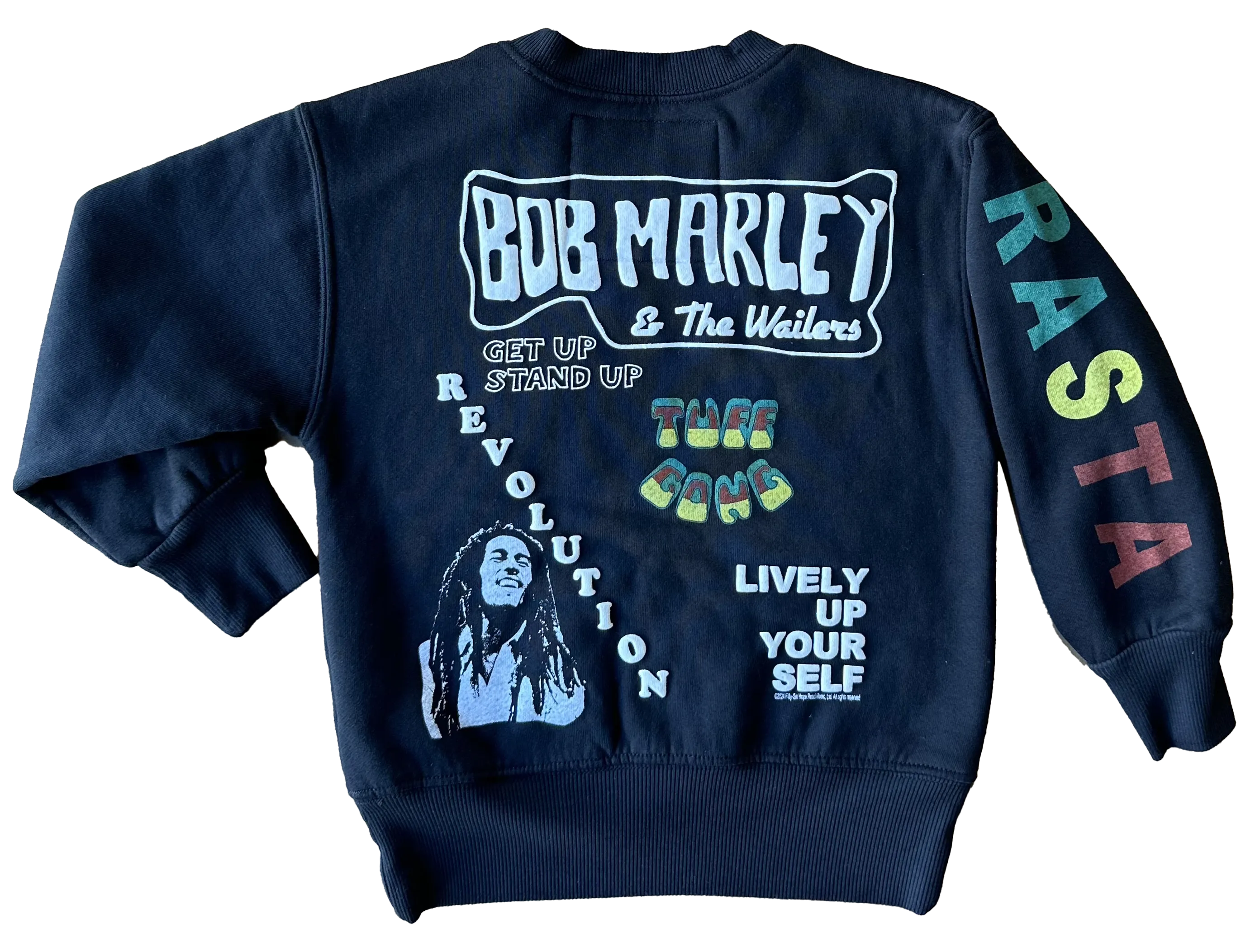Bob Marley Rasta Puffy Paint Crewneck