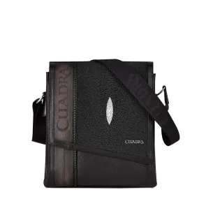 BOC03MA - Cuadra black fashion stingray crossbody messenger bag for men / women
