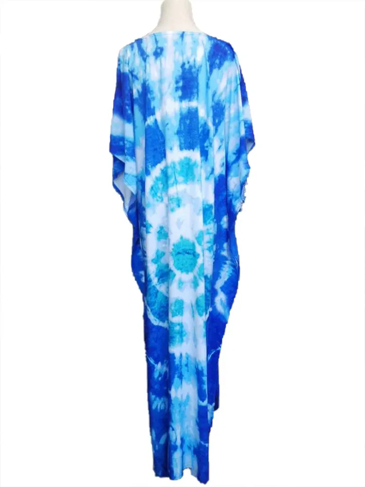 Bohemian Print Beach Style Maxi Dress Robe Cover Ups