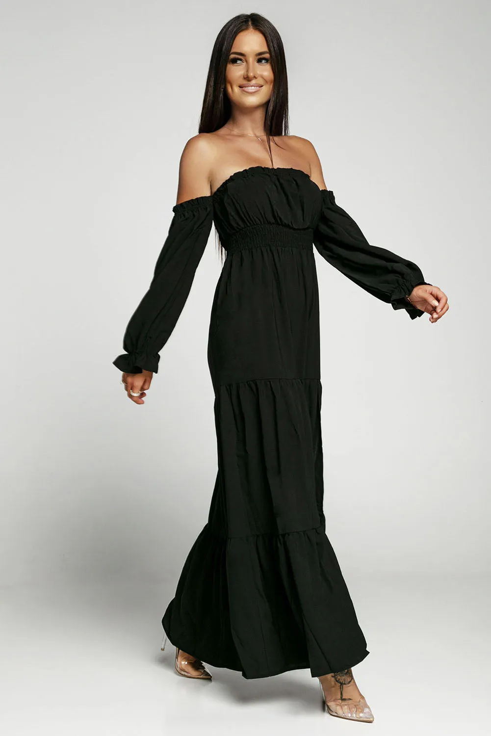 Boho Off Shoulder Maxi Dress