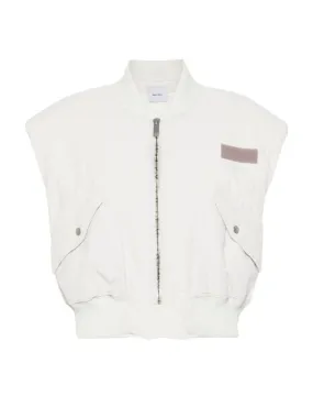 Bomber Crop Vest / Nimbus Cloud