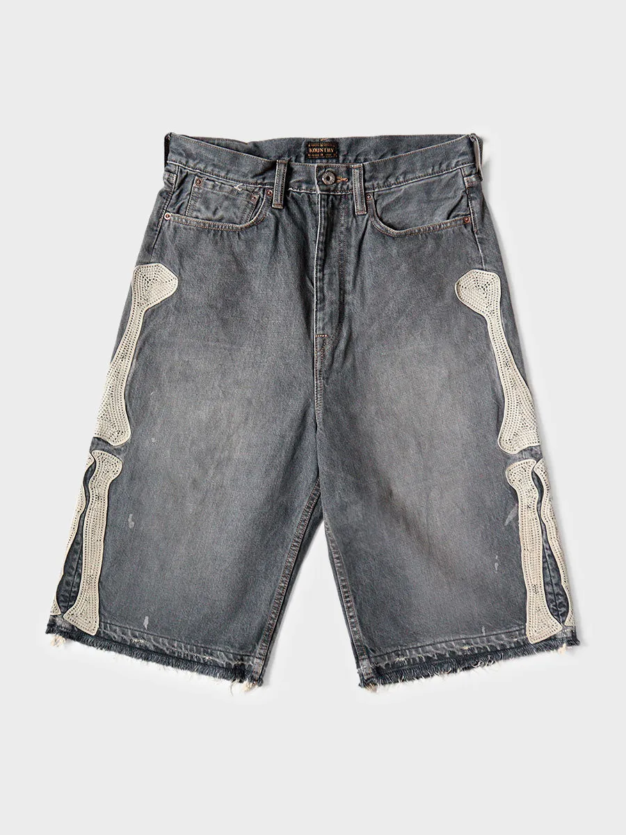 Bone Denim Shorts