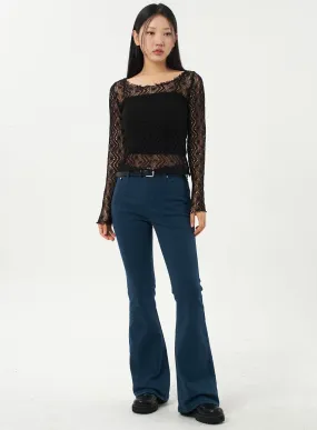 Bootcut Cotton Pants CA325
