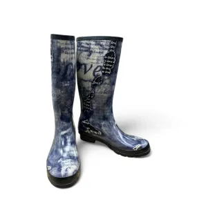 Boots Rain By Clothes Mentor In Multi-colored, Size: 9