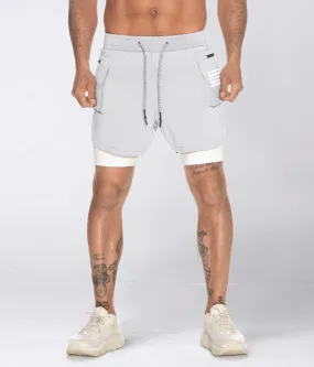 Born Tough Air Pro™ 2 in 1 Men 5" Cargo Crossfit Shorts with Liner Grey