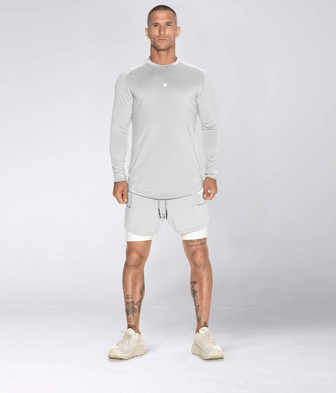 Born Tough Air Pro™ 2 in 1 Men 5" Cargo Crossfit Shorts with Liner Grey