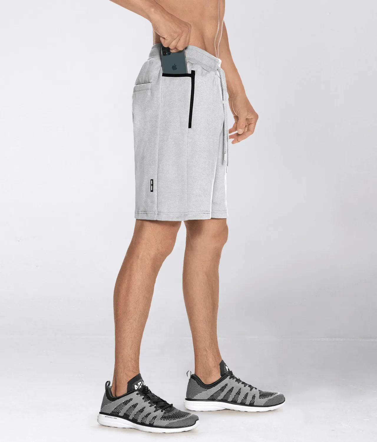 Born Tough Core Fit Zippered Gray Crossfit Shorts for Men