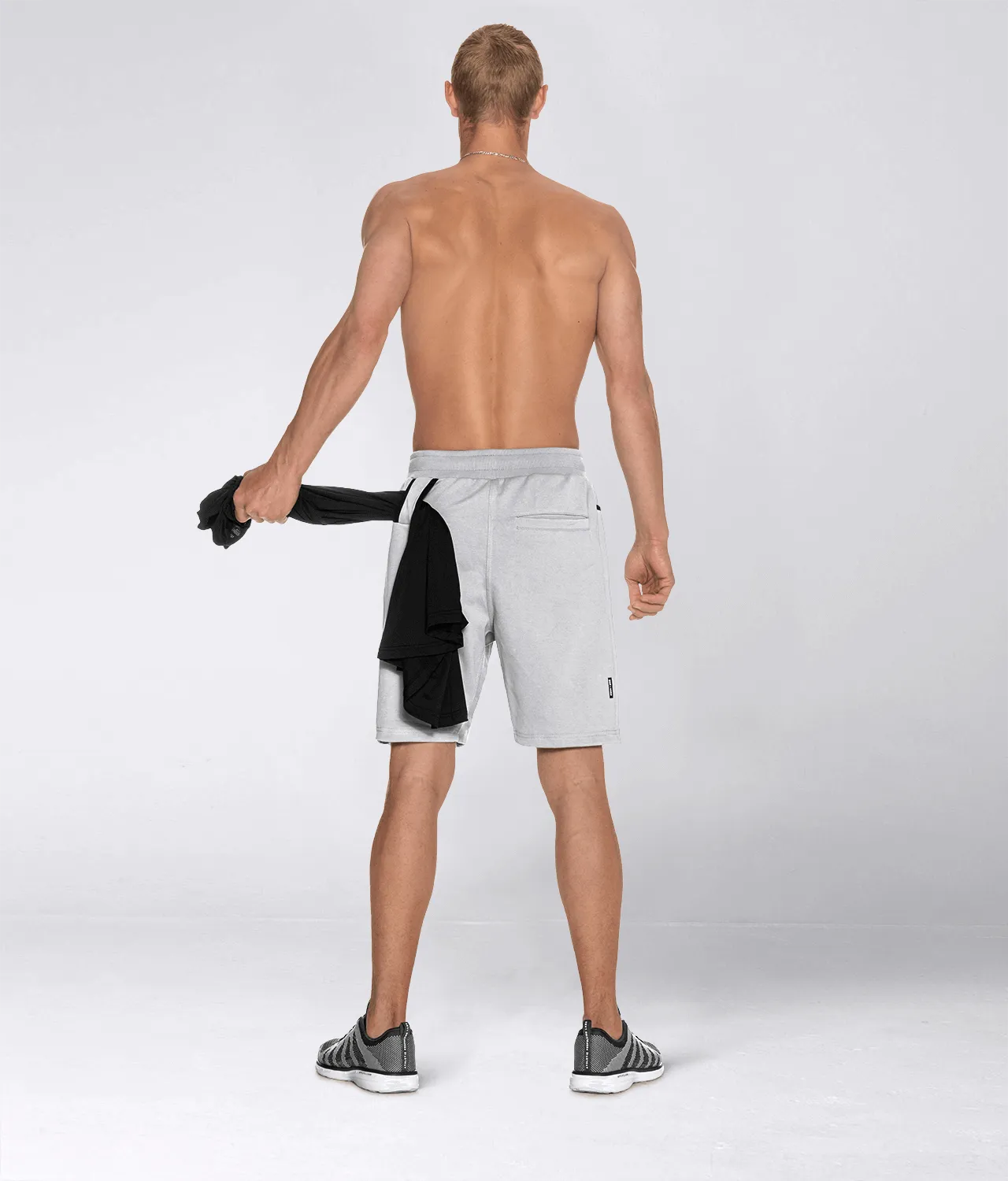Born Tough Core Fit Zippered Gray Crossfit Shorts for Men