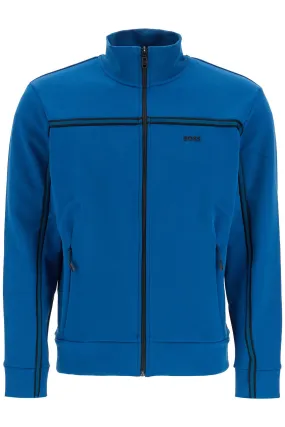 Boss High-Necked Sweatshirt In Compact Jersey