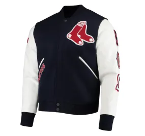 Boston Red Sox Navy Blue and White Varsity Jacket