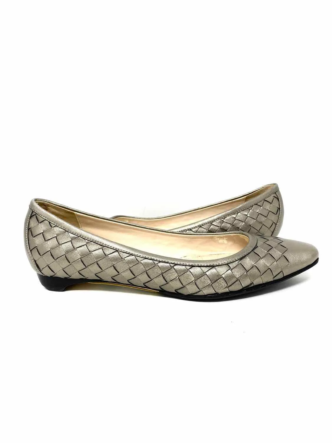 Bottega Veneta Women's Metallic woven Size 36/7 Flats