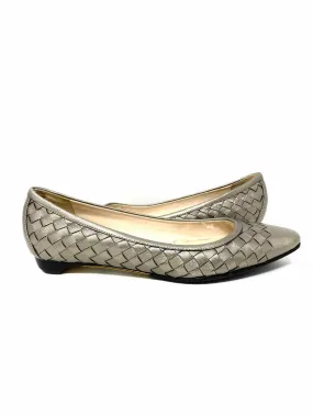 Bottega Veneta Women's Metallic woven Size 36/7 Flats
