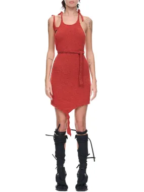 Bouclé Knit Dress (0702602-RED)