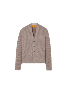 Boucle Everywear Cardigan in Almond/Oatmilk