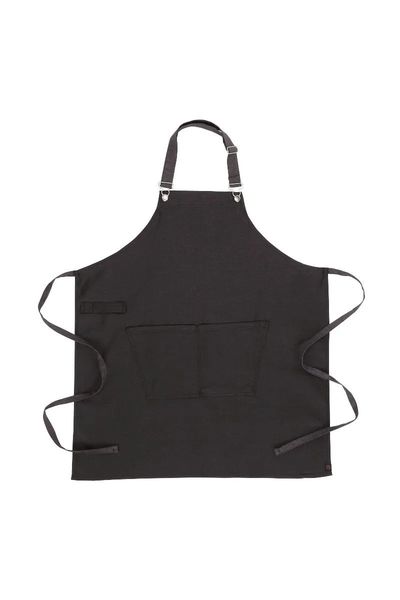 Boulder Black & Purple Bib Apron