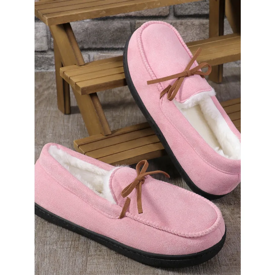 Bow Round Toe Flat Slip-Ons